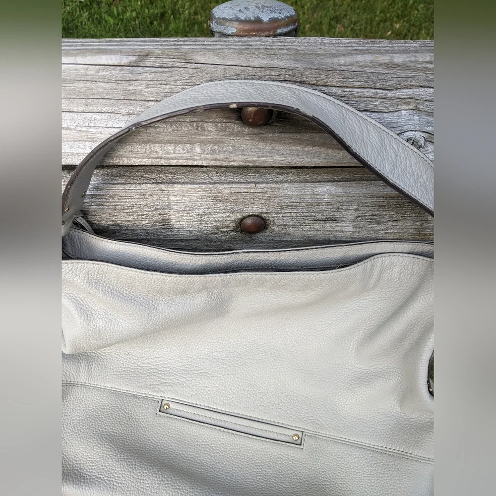 MICHAEL by Michael Kors - Austin MK Hobo Bag | Slate Gray Cement: 15w x 13h x 5d